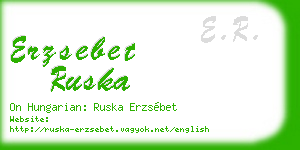 erzsebet ruska business card