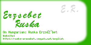 erzsebet ruska business card